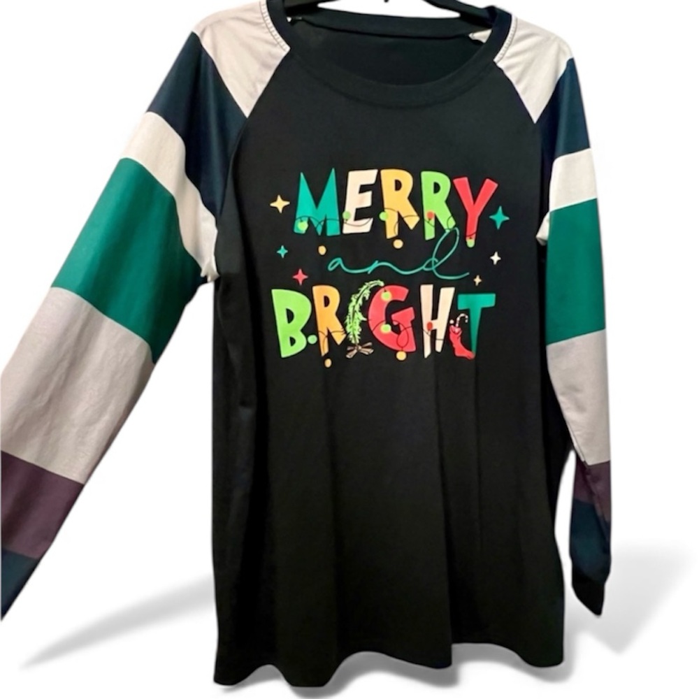 Merry and Bright Long Sleeved Christmas Tee!